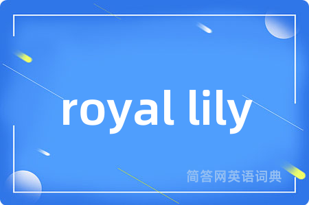 royal lily是什么意思,royal lily的中文翻译 royal lily