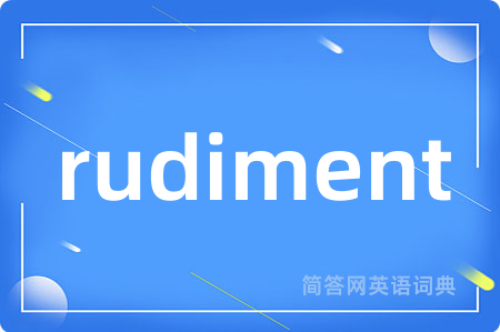 rudiment是什么意思,rudiment的中文翻译 rudiment