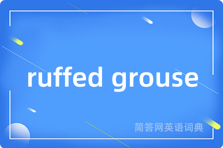 ruffed grouse是什么意思,ruffed grouse的中文翻译 ruffed grouse