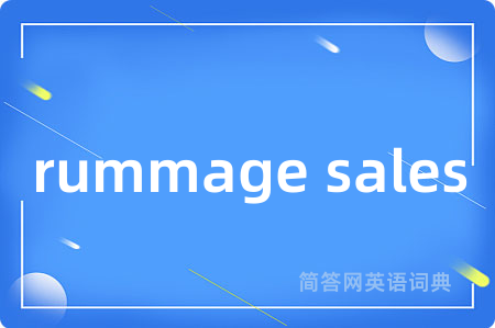rummage sales
