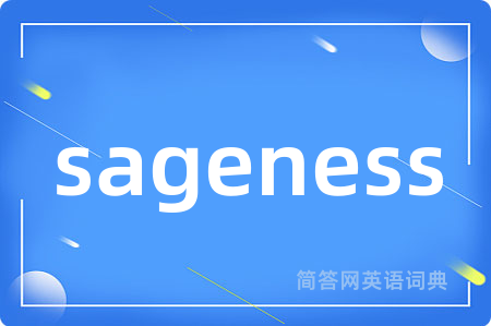 sageness是什么意思,sageness的中文翻译 sageness