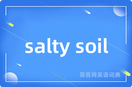salty soil