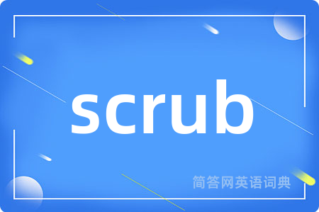 scrub是什么意思,scrub的中文翻译 scrub