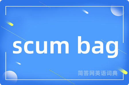 scum bag是什么意思,scum bag的中文翻译 scum bag