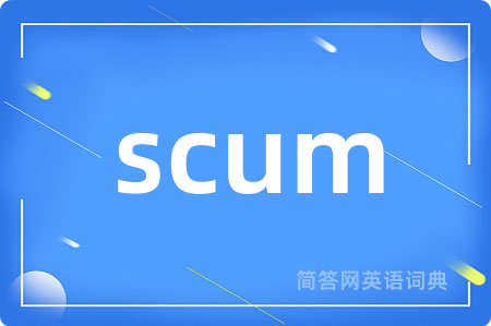 scum是什么意思,scum的中文翻译 scum