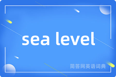 sea level