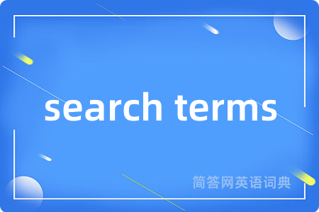 search terms