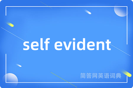 self evident