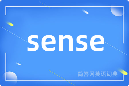 sense是什么意思,sense的中文翻译 sense