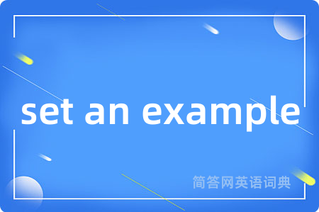 set an example