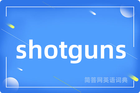 shotguns是什么意思,shotguns的中文翻译 shotguns