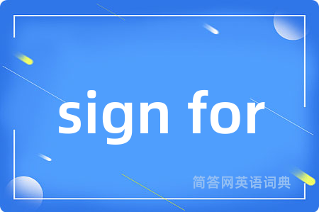 sign for