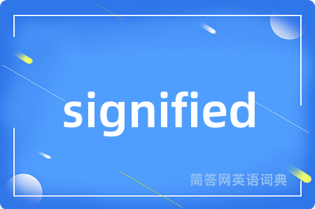 signified
