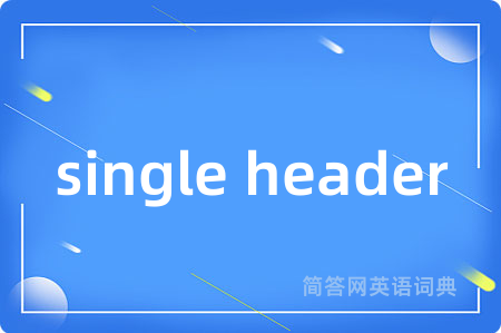 single header