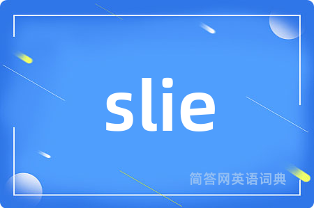 slie是什么意思,slie的中文翻译 slie