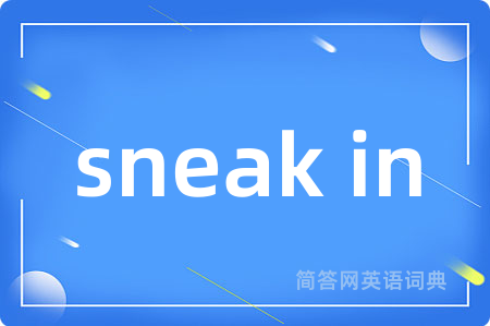 sneak in是什么意思,sneak in的中文翻译 sneak in