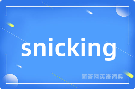 snicking是什么意思,snicking的中文翻译 snicking