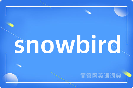 snowbird是什么意思,snowbird的中文翻译 snowbird