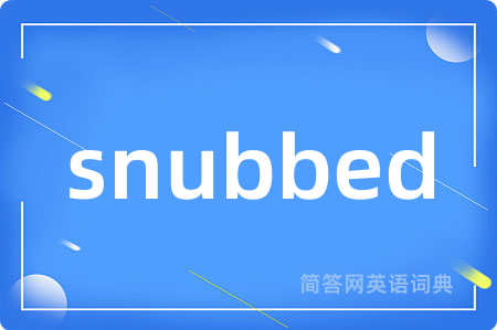 snubbed是什么意思,snubbed的中文翻译 snubbed