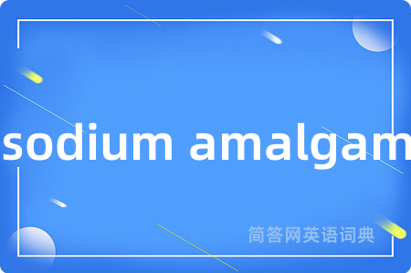 sodium amalgam是什么意思,sodium amalgam的中文翻译 sodium amalgam