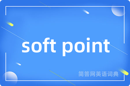 soft point是什么意思,soft point的中文翻译 soft point