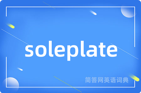 soleplate是什么意思,soleplate的中文翻译 soleplate