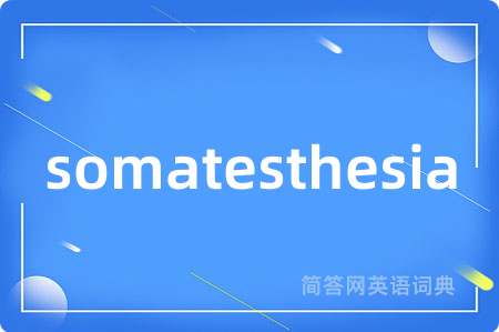 somatesthesia是什么意思,somatesthesia的中文翻译 somatesthesia