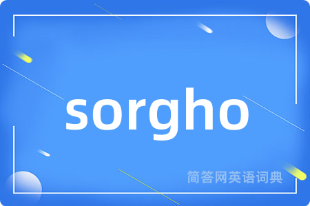 sorgho是什么意思,sorgho的中文翻译 sorgho