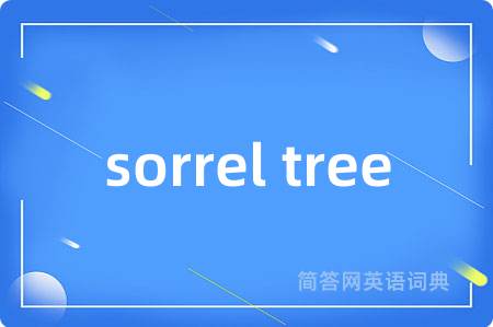 sorrel tree是什么意思,sorrel tree的中文翻译 sorrel tree