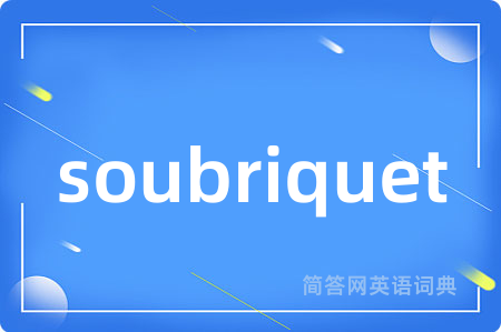 soubriquet是什么意思,soubriquet的中文翻译 soubriquet