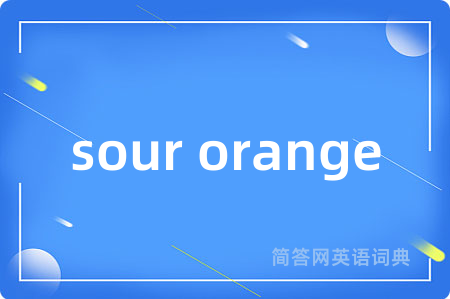 sour orange是什么意思,sour orange的中文翻译 sour orange