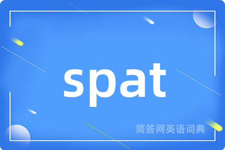 spat是什么意思,spat的中文翻译 spat