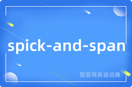 spick-and-span