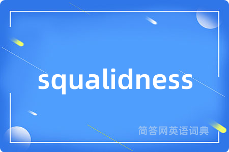 squalidness是什么意思,squalidness的中文翻译 squalidness