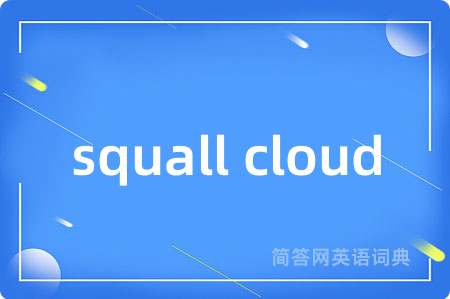 squall cloud是什么意思,squall cloud的中文翻译 squall cloud