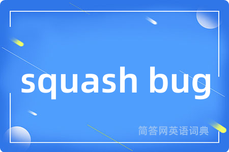squash bug是什么意思,squash bug的中文翻译 squash bug