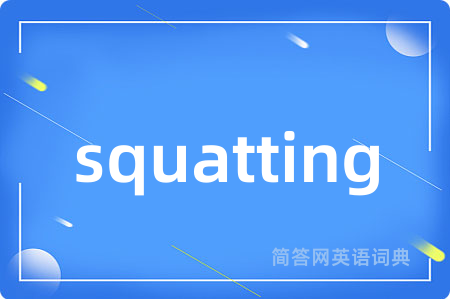 squatting是什么意思,squatting的中文翻译 squatting