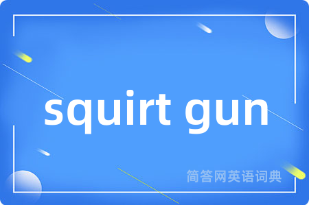 squirt gun是什么意思,squirt gun的中文翻译 squirt gun