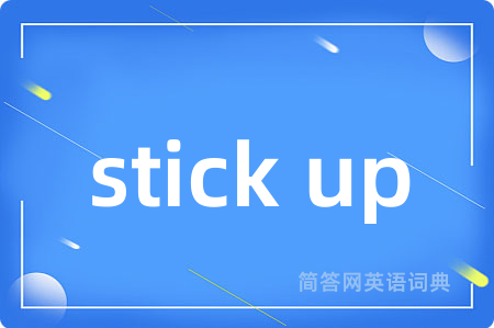 stick up是什么意思,stick up的中文翻译 stick up