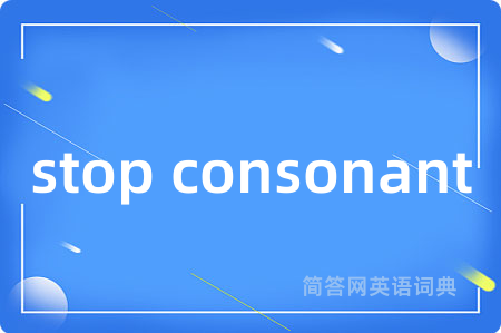stop consonant