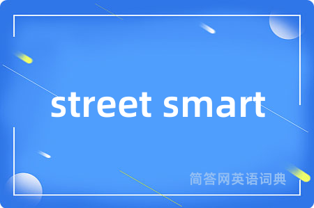 street smart是什么意思,street smart的中文翻译 street smart