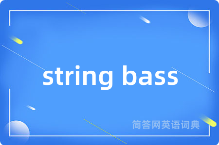 string bass