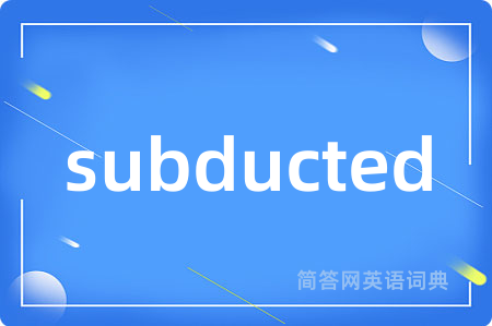 subducted