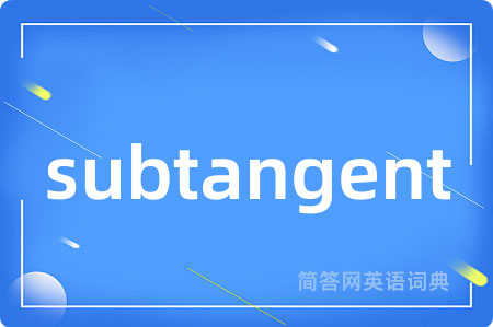 subtangent