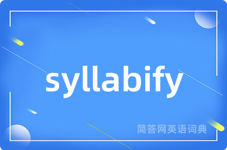 syllabify