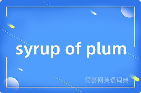 syrup of plum