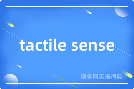 tactile sense是什么意思,tactile sense的中文翻译 tactile sense