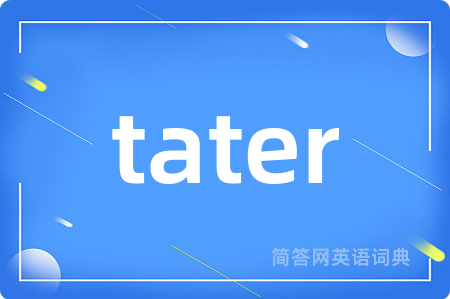 tater是什么意思,tater的中文翻译 tater