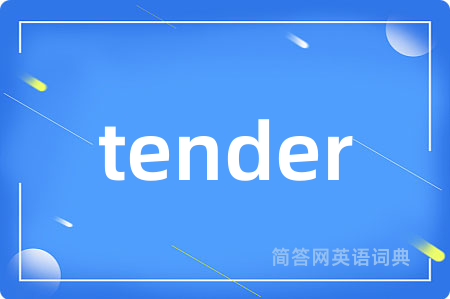 tender是什么意思,tender的中文翻译 tender