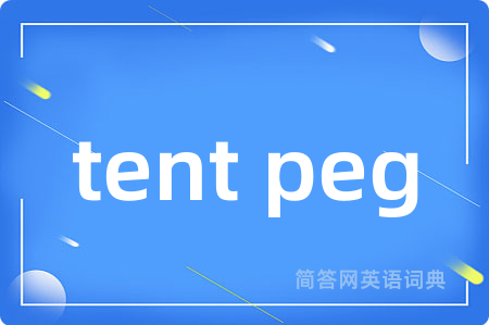 tent peg是什么意思,tent peg的中文翻译 tent peg
